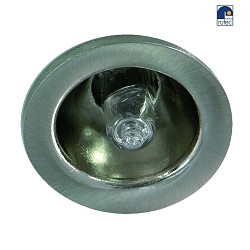 Recessed spot Light point for pin socket G4, IP20, iron brushed