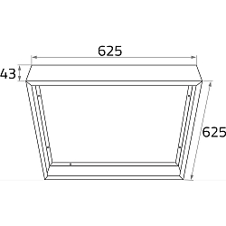 monteringsramme 625X625MM (PBZ001-PBZ005) firkantet, hvid