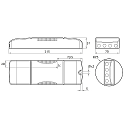 LED driver TRIDONIC,ON/OFF AC/DC SUITABLE konstant str�m, omskiftelig