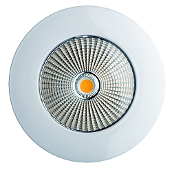 Indbygnings loftlampe CALINA COB rund, stiv IP54, gennemsigtig, hvid, lakeret