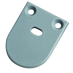 Endkappe UP20/11 halvrund, med mulighed for indf�dning, aluminium