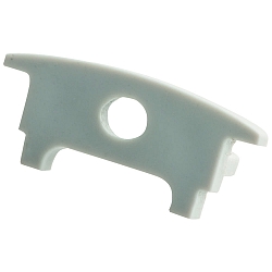 Endkappe COLLAR PROFILE FLAT flad, med kabelhul, gr�