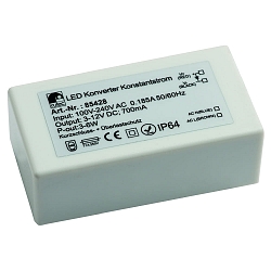 LED driver OUTDOOR 700MA / 3-6W konstant str�m, omskiftelig, hvid