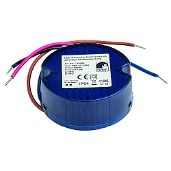 LED driver 600MA / 4.8W-7.2W / ACTIVE PFC rund, med �bent kabel, konstant str�m, d�mpbar, bl�