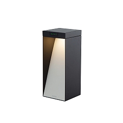 genopladelig solcellelampe MILIO SIDE med sensor, omskiftelig IP65, grafit gr� 