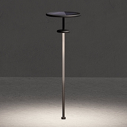 genopladelig solcellelampe PLANET B  med sensor IP65, grafit gr�