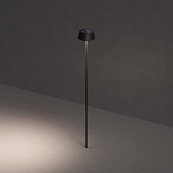 genopladelig solcellelampe SUNDRESS med sensor IP65, grafit gr�