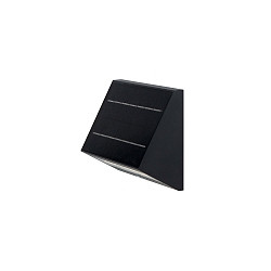 genopladelig solcellelampe ECOSTEP WALL med sensor IP65, grafit gr�