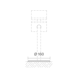 Grundplade til udend�rs stativarmaturer HELIOSTEPPER, grafit gr�