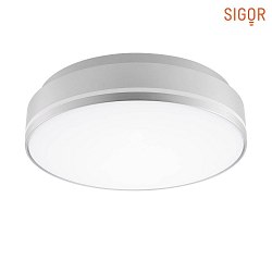 Outdoor LED Ceiling luminaire SPLIT, IP54 ,  27cm, 18/24W 3000/4000K 2000/2500lm 110, silver / diffuse