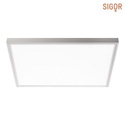 LED Surface mounting panel FLED for industry and craft, 230V, 62 x 62 x 2.8cm, UGR<22, 40W 3000K 3200lm 120, white