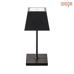 battery table lamp NUINDIE MINI IP54, night black dimmable