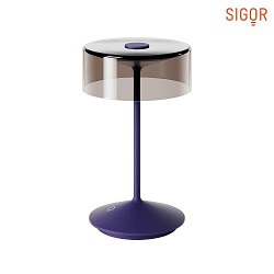 battery table lamp NUMOTION CCT Switch, with touch dimmer IP54, powder coated, plum blue dimmable