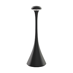 Batteri bordlampe NUDROP CCT Switch, med touch-d�mper IP54, nat sort d�mpbar