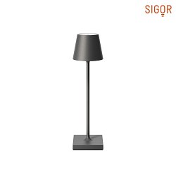 battery table lamp NUINDIE POCKET IP54, graphite grey dimmable