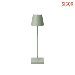 battery table lamp NUINDIE POCKET IP54, sage green dimmable