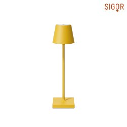 battery table lamp NUINDIE POCKET IP54, sunny yellow dimmable
