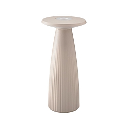 Batteri bordlampe NUFLAIR CCT Switch, med touch-d�mper, perforeret IP54, dune beige d�mpbar