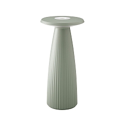 Batteri bordlampe NUFLAIR CCT Switch, med touch-d�mper, perforeret IP54, salviegr�n d�mpbar