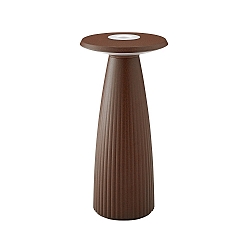 Batteri bordlampe NUFLAIR CCT Switch, med touch-d�mper, perforeret IP54, rustbrun d�mpbar