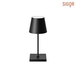 battery table lamp NUINDIE MINI USB-C round IP54, night black dimmable