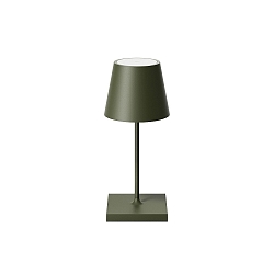 battery table lamp NUINDIE MINI USB-C round, CCT Switch, with touch dimmer IP54, pine green dimmable