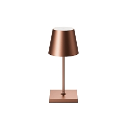 battery table lamp NUINDIE MINI USB-C round IP54, bronze anodised dimmable
