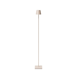 battery floor lamp NUINDIE USB-C round IP54, dune beige dimmable