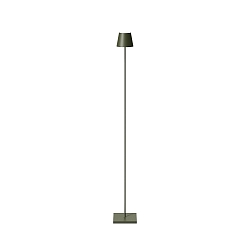 battery floor lamp NUINDIE USB-C round IP54, pine green dimmable