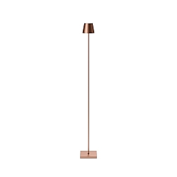 Batteri standerlampe NUINDIE USB-C rund IP54, bronze d�mpbar