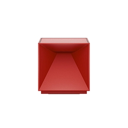 Batteri bordlampe NUTALIS 10X10CM Kubusform, CCT Switch, med touch-d�mper, med oplader IP54, br�ndende r�d d�mpbar