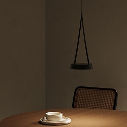 battery pendant luminaire MAHINA IP20, black dimmable