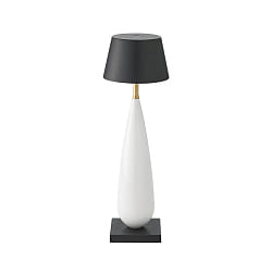 Batteri bordlampe THALA rund, CCT Switch, med touch-d�mper IP65, nat sort, keramik hvid d�mpbar