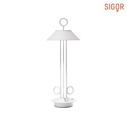 battery table lamp NUDIDEROT IP54, snow white dimmable