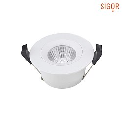 recessed luminaire ARGENT swivelling IP54, white dimmable 8W 580lm 3000K 36 36 CRI 90