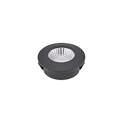 Indbygningslampe DILED 60 flad, stiv, Dim-To-Warm IP30, sort d�mpbar 5W 300lm 2100-2700K 36� 36� CRI 95