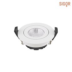recessed luminaire DILED 68 swivelling, Dim-To-Warm IP30, white dimmable 6W 360lm 2100-2700K 36 36 CRI 95