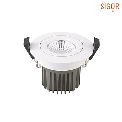 recessed luminaire DILED 68 swivelling, Dim-To-Warm IP20, white dimmable 10W 610lm 2100-2700K 36 36 CRI 95
