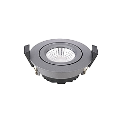 Indbygningslampe DILED 68 svingbar IP20, antracit d�mpbar 6W 380lm 3000K 36� 36� CRI 95