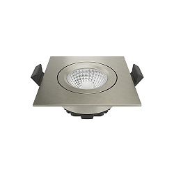 Indbygningslampe DILED firkantet IP20, st�l d�mpbar 6W 370lm 2700K 45� 45� CRI 95