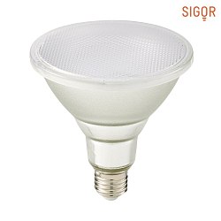 LED lamp LUXAR GLAS, 15,2W, PAR38, E27, 1035lm, 2700K, IP65, dimmable