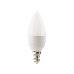 LED Lyskilde kerteformet ECOLUX DIM, 230V, � 3.5cm / L 10.2cm, E14, 6W 2700K 470lm 250�, d�mpbar, opal