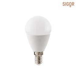 LED Lyskilde ECOLUX BOLD, 230V,  4.5cm / L 8cm, E14, 5.5W 2700K 470lm 200, ikke dmpbar, opal