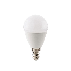 LED Lyskilde ECOLUX BOLD, 230V, � 4.5cm / L 8cm, E14, 5.5W 2700K 470lm 200�, ikke d�mpbar, opal