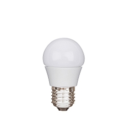 LED Lyskilde dr�beformet ECOLUX BOLD DIM, 230V, � 4.5cm / L 8.5cm, E27, 6W 2700K 470lm 200�, d�mpbar, opal
