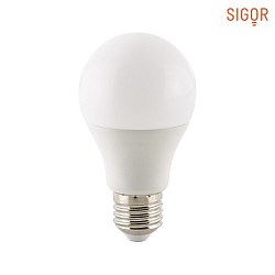 LED Light bulb ECOLUX A60 DTW, 230V,  6cm / L 10.3cm, E27, 9.5W 1800-2700K 806lm 260, Dim-To-Warm, opal