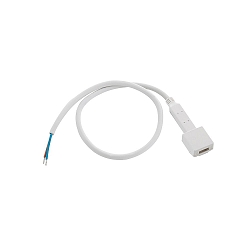 Tilslutning til 230V h�jsp�nding LED Strips med 1.5cm bredde, l�ngde 150cm, inkl. siliconegel, hvid, med Schuko-stik