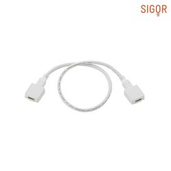 Cable connector for 230V High voltage LED Strips with 1.5cm width, length 60cm, incl. silicone gel, white