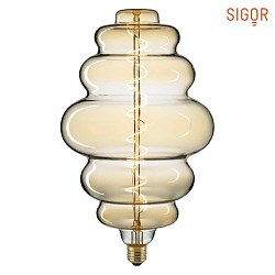 LED Decorative Spiral Filament light bulb GIANTLAMPE NEST GOLD, 230V,  20cm / L 30.8cm, E27, 6W 2100K 320lm 360, CRI 90, dimma