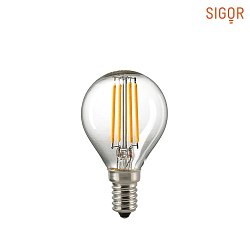 LED Filament light bulb DROP, 230V,  4.5cm / L 8cm, E14, 4.5W 2700K 470lm 300, dimmable, clear